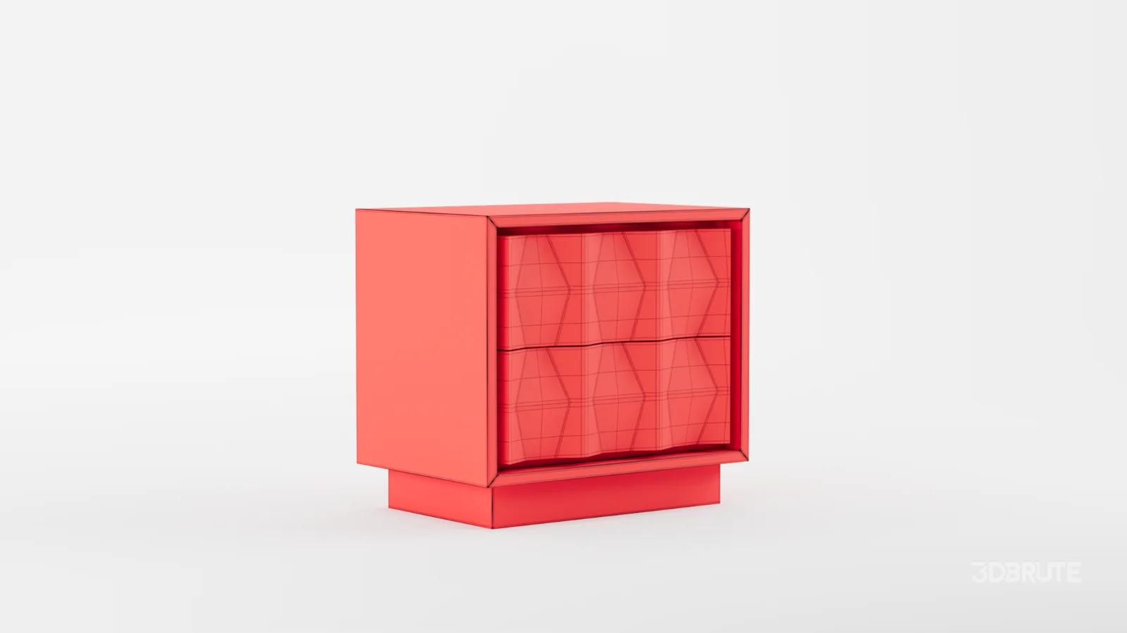 Carved Pattern Nightstand Image 11