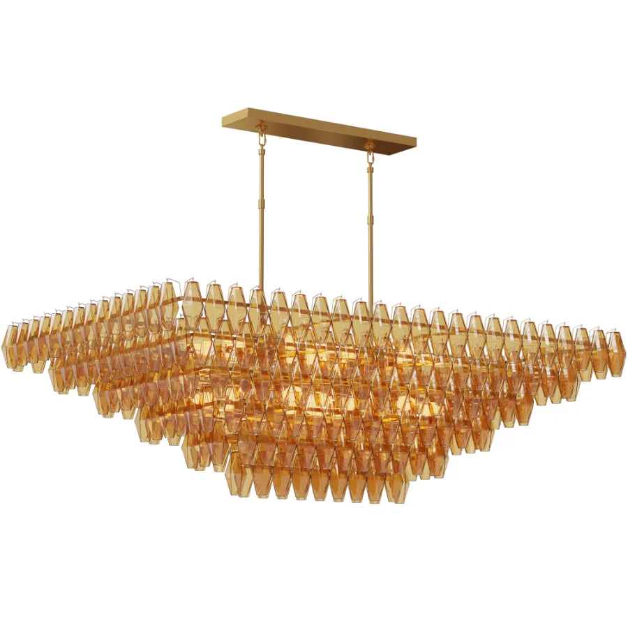 Gold Crystal Chandelier Image 1