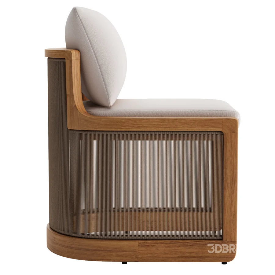 RH Brera Teak Dining Side Chair Image 3