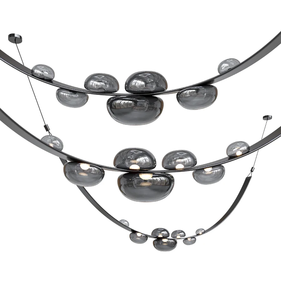 Alex Modern Dew Drops Alabaster Chandelier Image 1