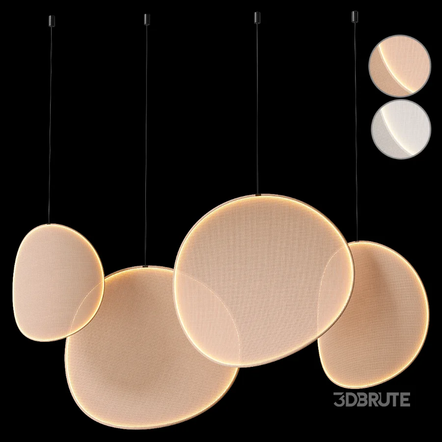 IIII 09 Led Fabric Pendant Lamps Image 1