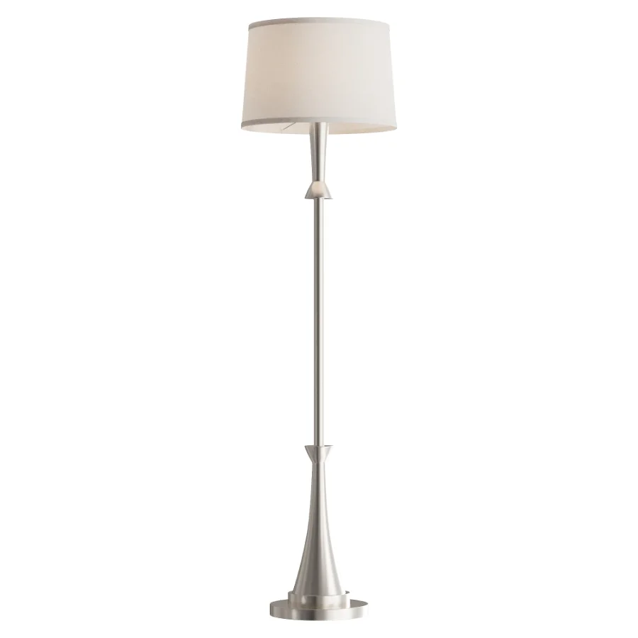 360 Lighting Karl Brushed Nickel Floor Lamp Image 2