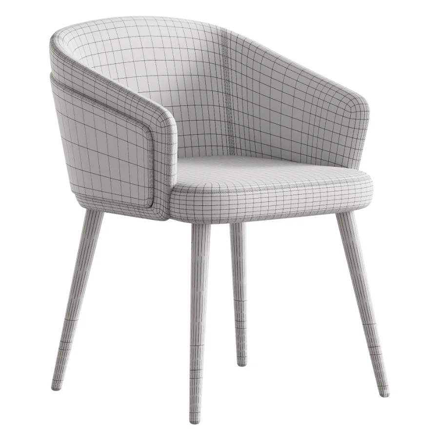 Contemporary Style Wooden Dining Chair Parsons Dining ArmChair Image 7
