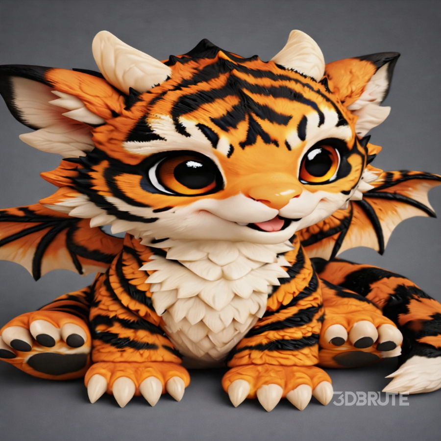 Cute Baby Tiger Dragon Image 7