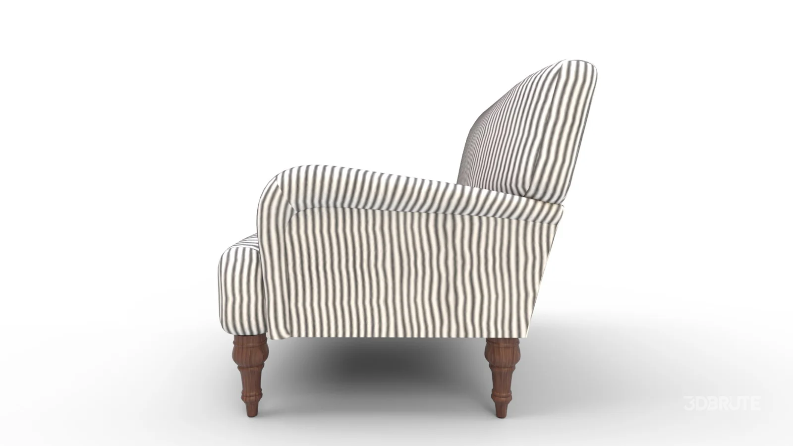 Traditional Accent Chair Denim Linen Image 8