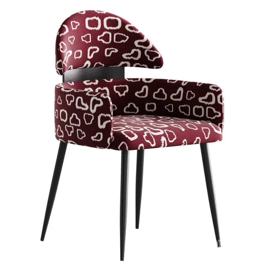 Contemporary Ink Steel Arm Chair Image 5