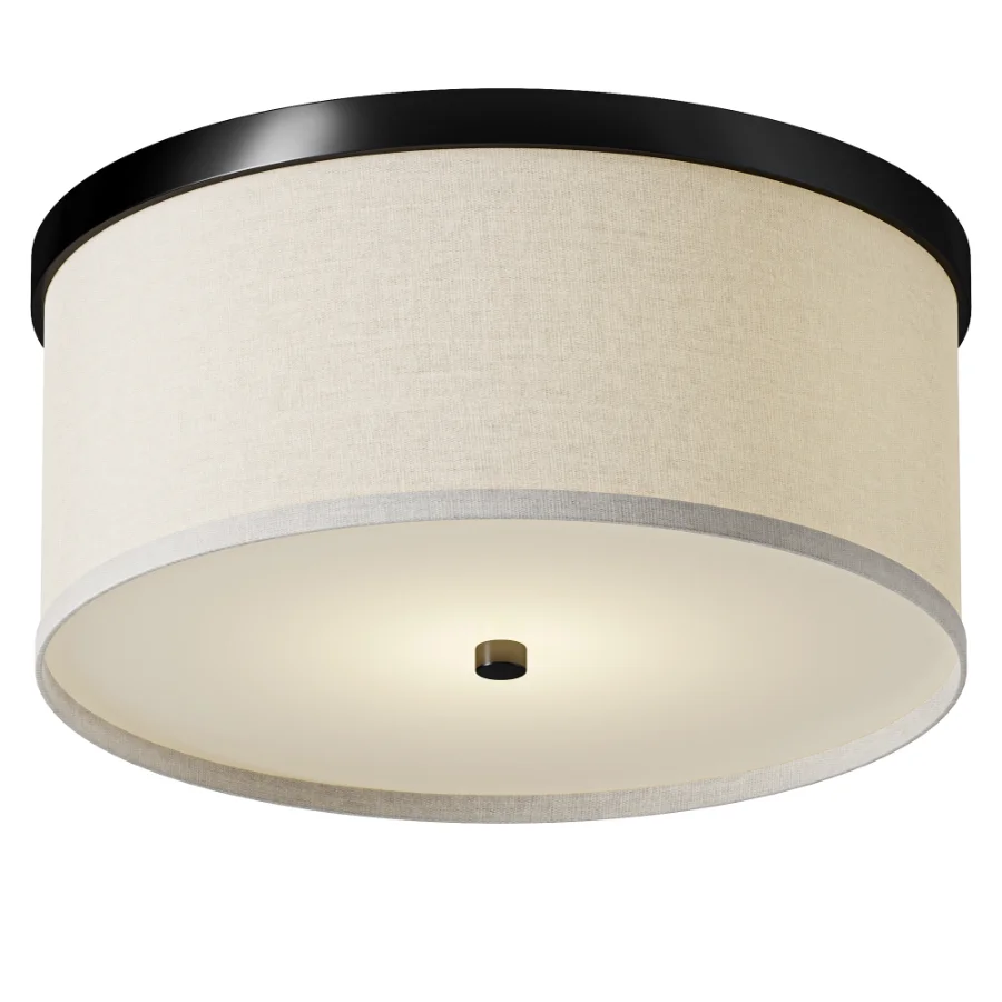 Wells Flush Mount 16 Matte Black Image 1