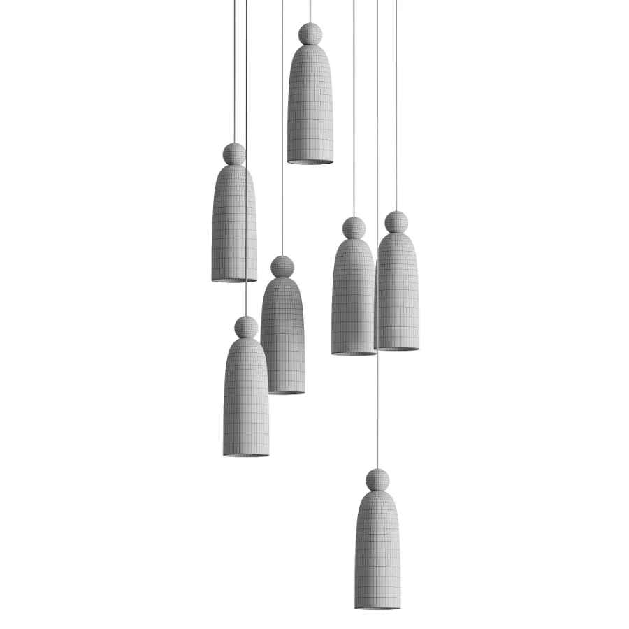 Figure Alabaster Pendant Lamp 7 heads Image 3
