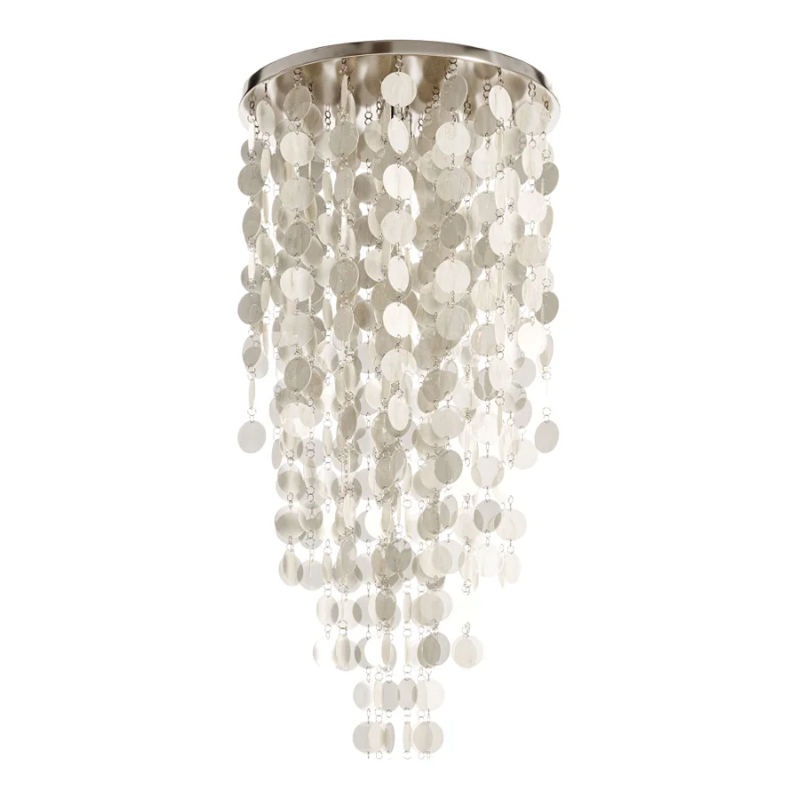 Verner Panton Fun Mother of Pearl Cascade Chandelier Denmark 1960s Image 5