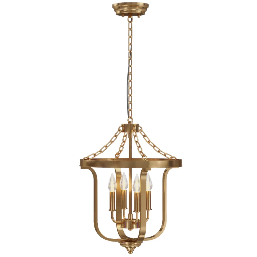 Candle Lantern Geometric Chandelier Image 3