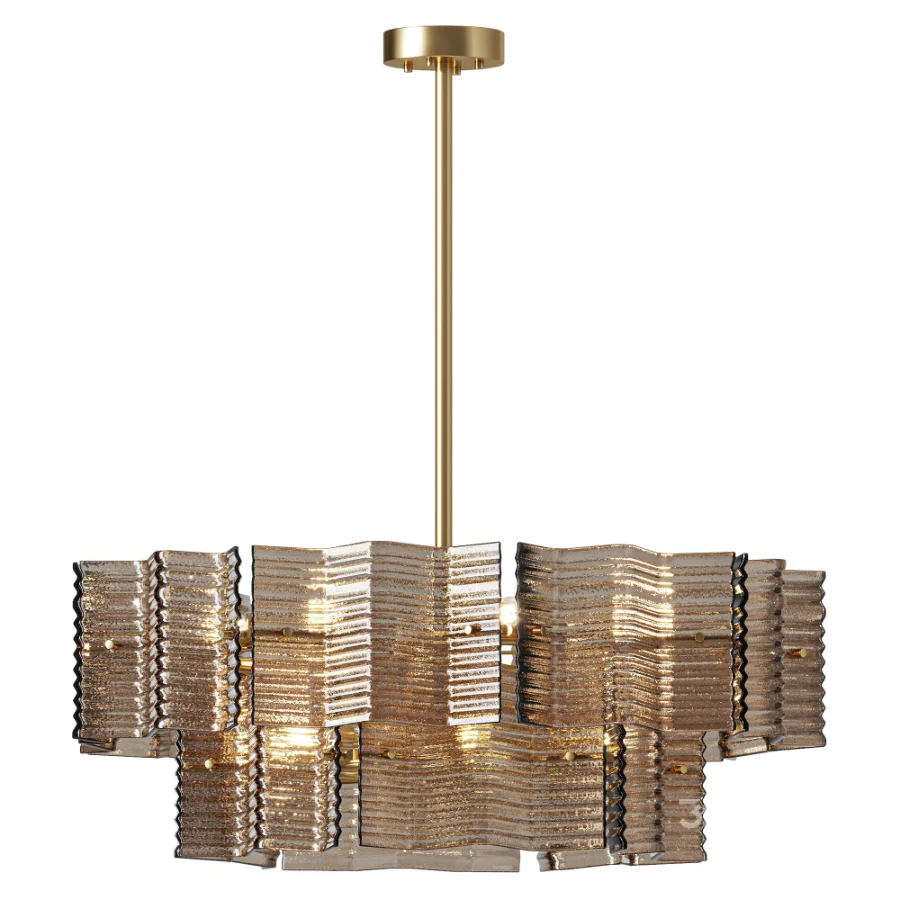 Silvano Chandelier Smoke Glass Image 2