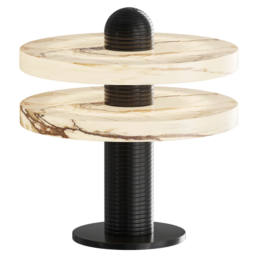 Alabaster Comet Table Lamp 2 tier Image 1