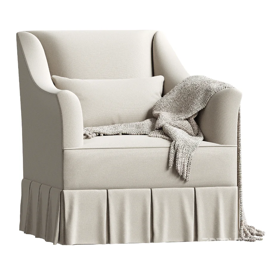 Wembley Box Pleat Skirt Chair Image 2