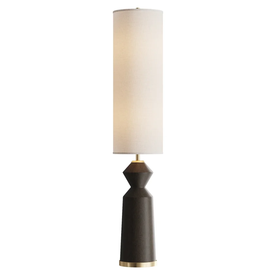 Possini Euro Taboo Faux Wood Floor Lamp Image 2