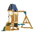 ROBUD Wooden Swing Set with Slide and 2 Swing - Thumbnail 1