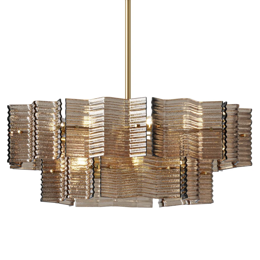 Silvano Chandelier Smoke Glass Image 1