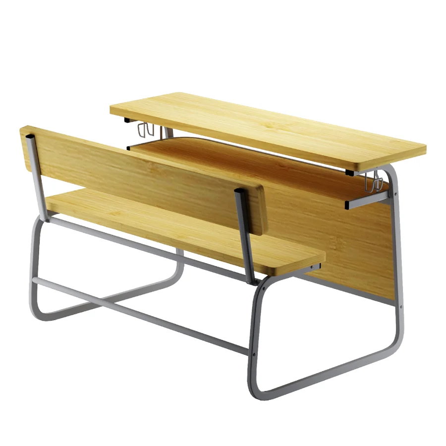 WK22 One piece long desk and chair Image 6
