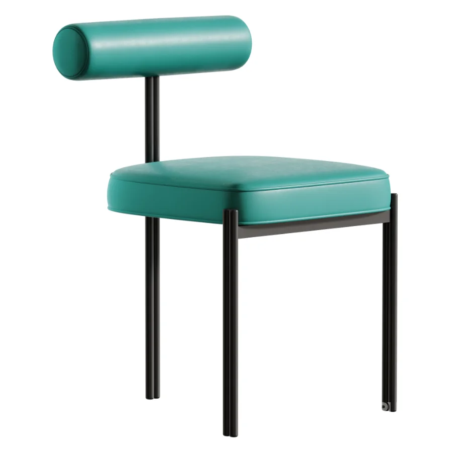 Glam Style Upholstered Dining Chair Image 3