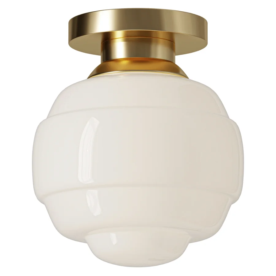 Irving Small Flush Mount 9 Satin Brass Image 2