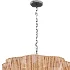 Light Scalloped Rope Drum Chandelier - Thumbnail 3