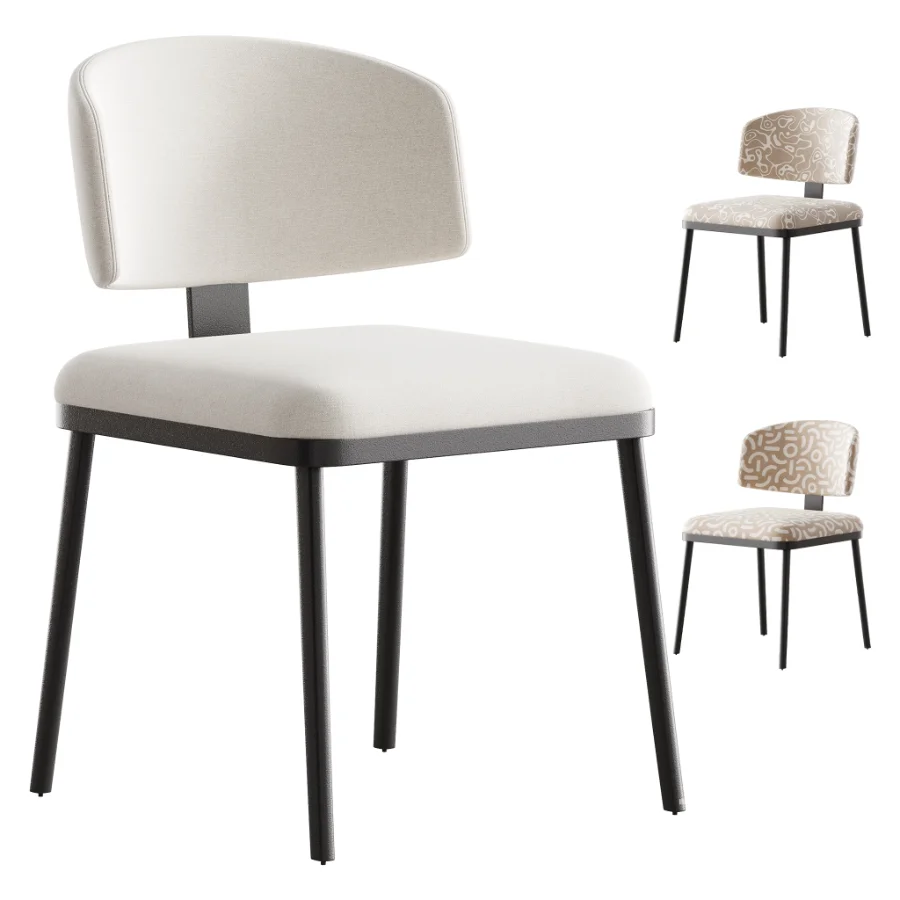 Contemporary Ink Steel Arm Chair Image 1