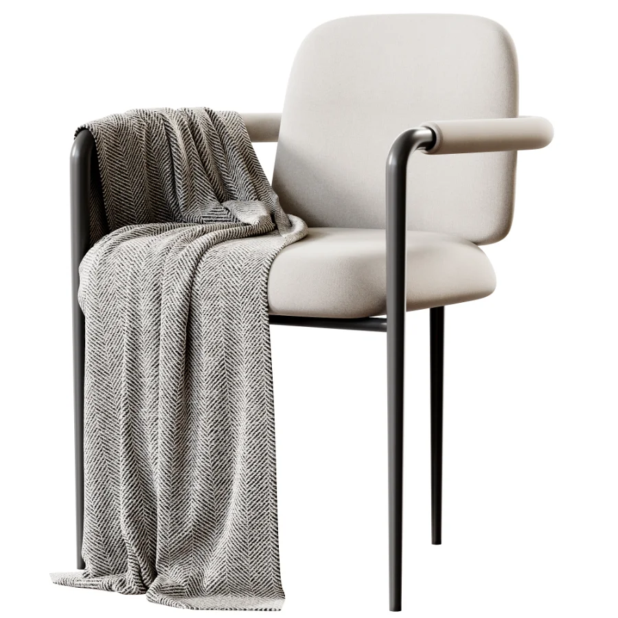 Avont White Performance Fabric Dining Armchair Image 2