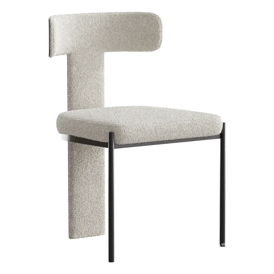 Contemporary Armless Chair with Padded Upholstery Image 3