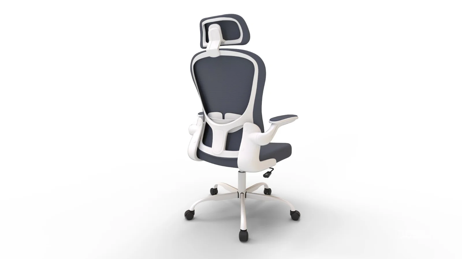 aveza office medium back chair mesh and fabric-dark grey Image 9