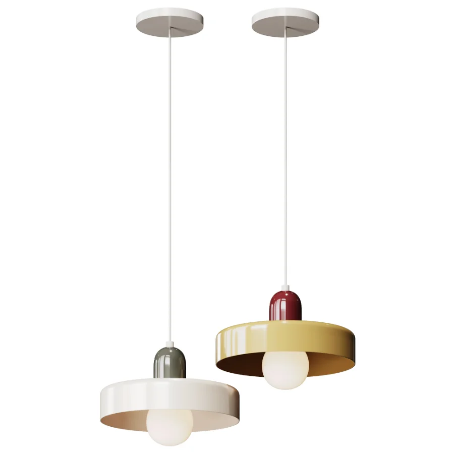 Bauhaus Stained Glass Pendant Light Image 3