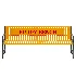 6 Foot Contour Slatted Thermoplastic Buddy Bench - Thumbnail 2