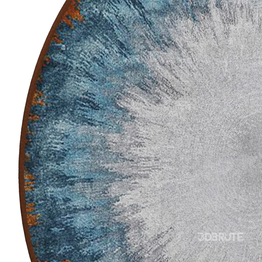 GD Blue Eclips Round Rug Image 4