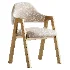 Art Deco Padded Arm Chair Olive Green - Thumbnail 5