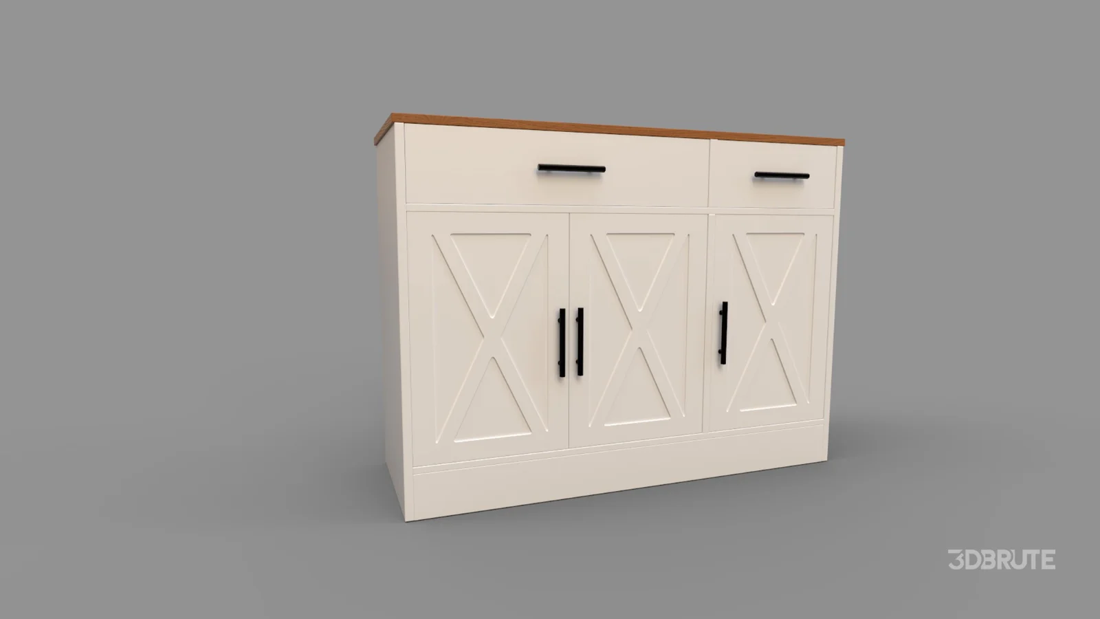 Sideboard Buffet Cabinet with 2 Drawers Image 3