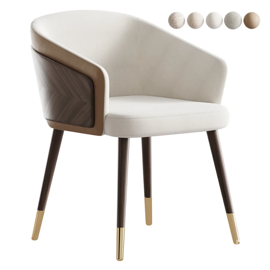 Contemporary Style Wooden Dining Chair Parsons Dining ArmChair Image 1