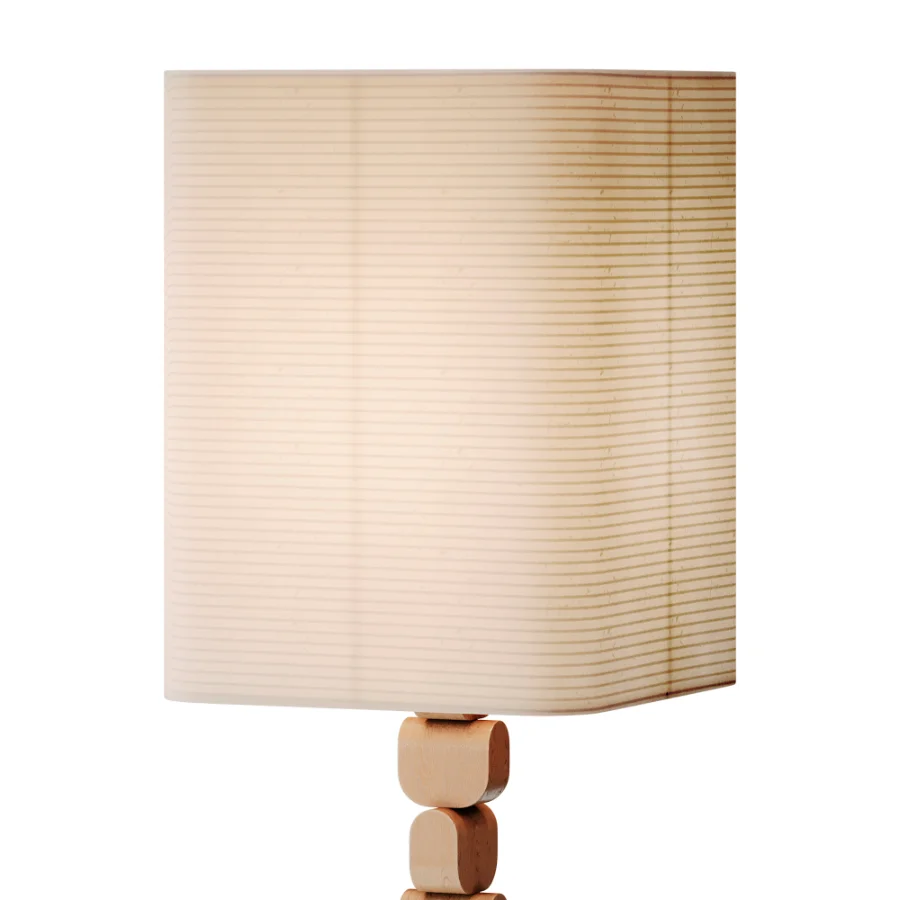 Vintage Wooden Floor Lamp Image 6