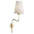 Swedish Designer Wall Light Brass Fabric Sweden 1930s - Thumbnail 2