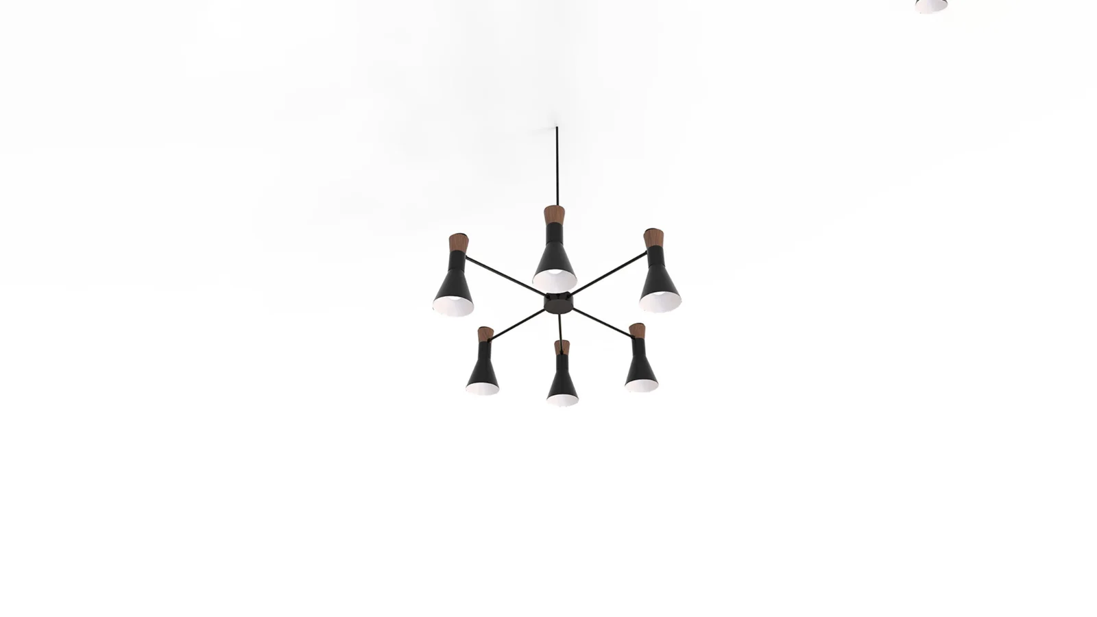 Brentston Metal Chandelier Black Image 4