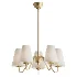 Swedish Designer Chandelier Brass Fabric Sweden 1950s - Thumbnail 1