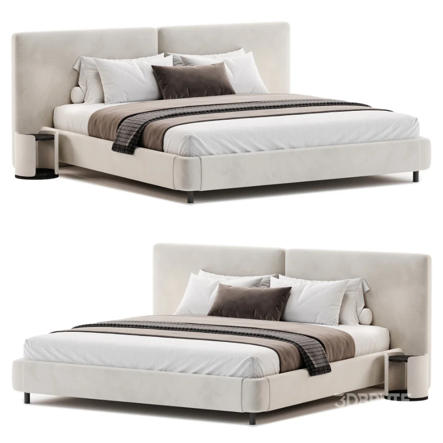 Bed Legend Low beige Image 1
