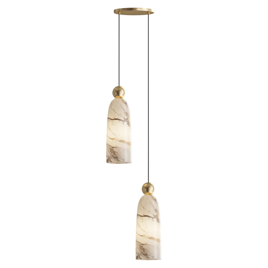 Figure Alabaster Pendant Lamp 2 heads Image 2