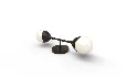 Turio Black Wall Sconce - Thumbnail 1