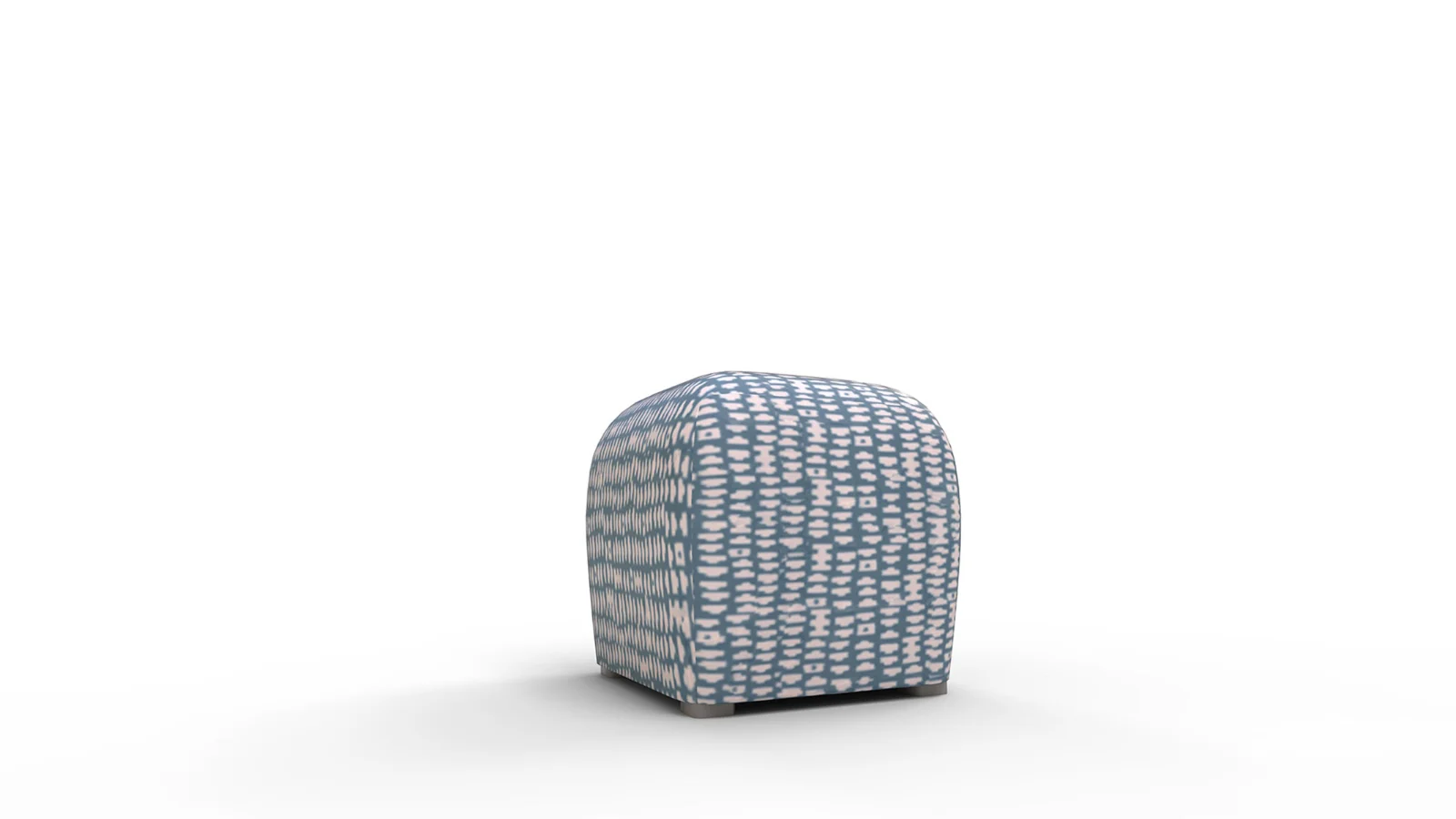 Deco Ottoman Dusty Blue Odalisque Image 1