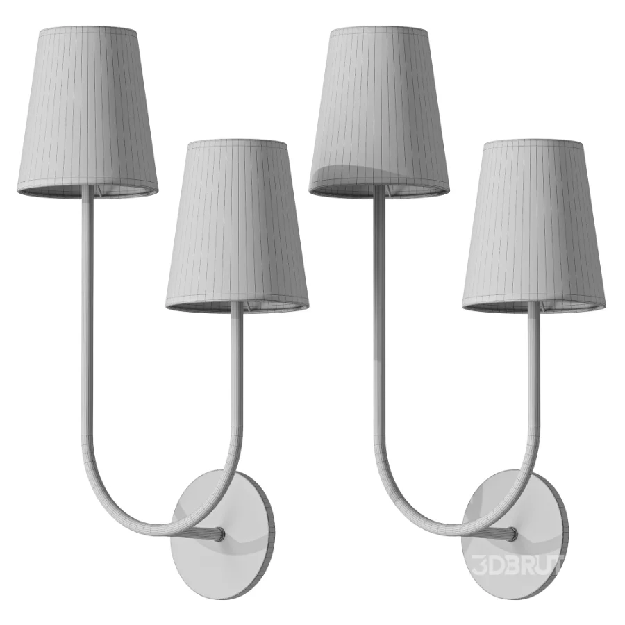 Greta Double Wall Sconce Satin Brass Image 3