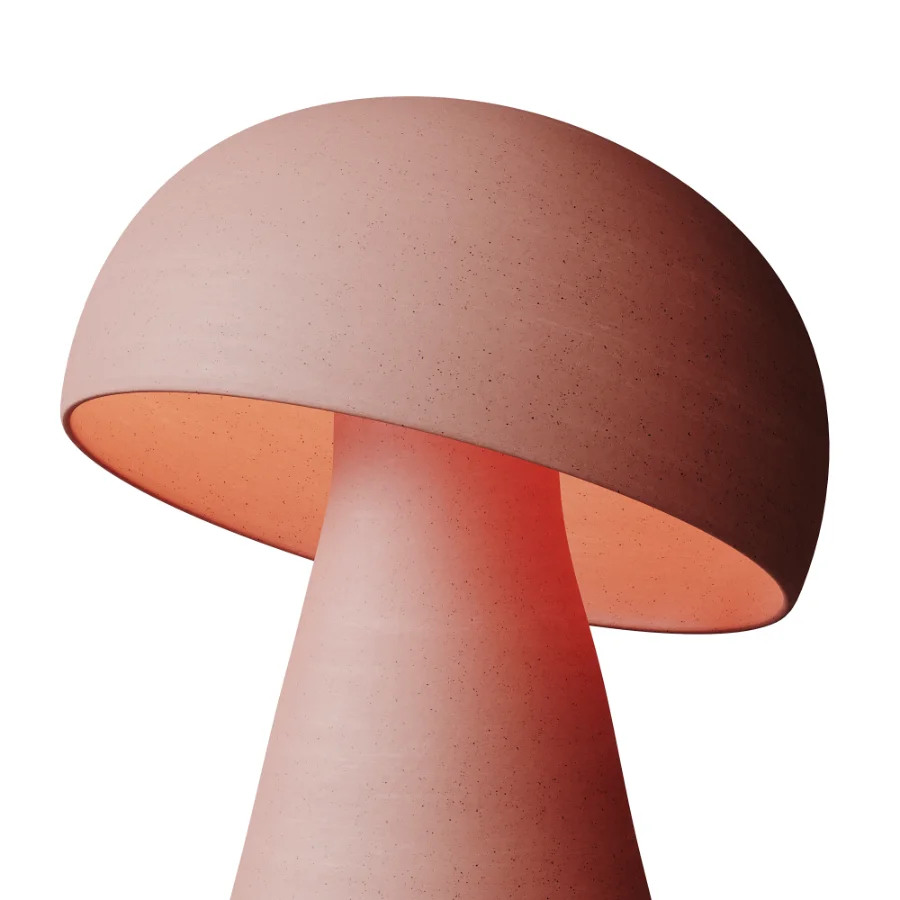 White Mushroom Table Lamp Image 9