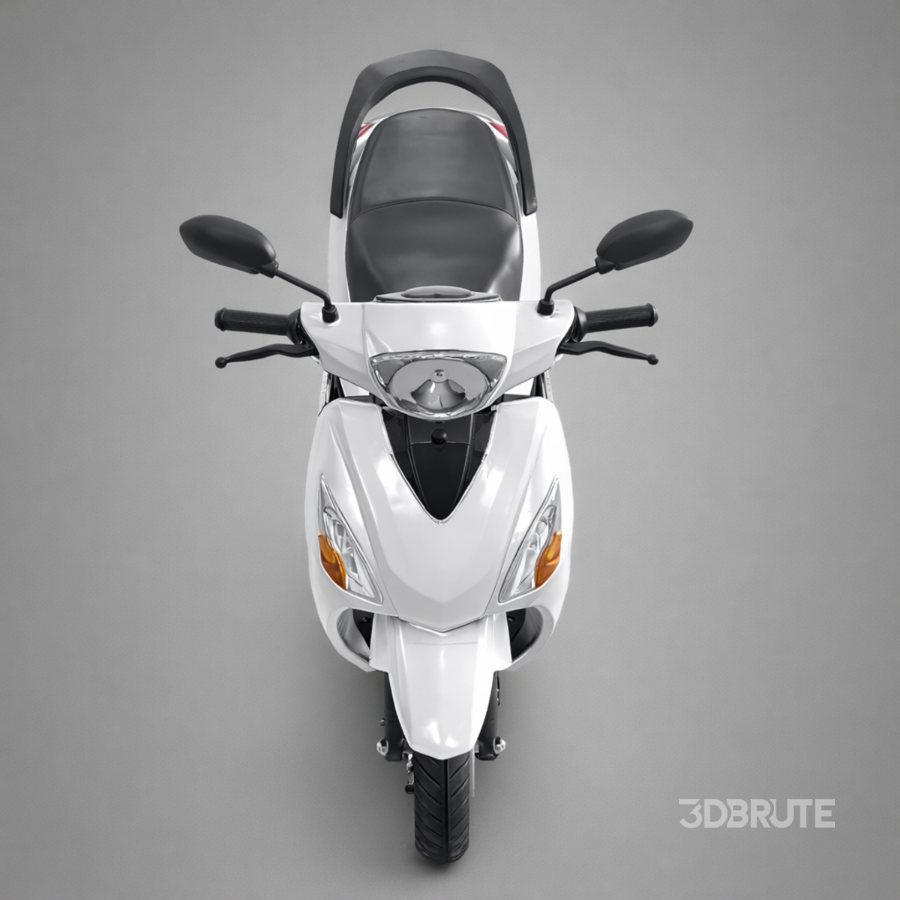 Modern White Electric Scooter Image 3