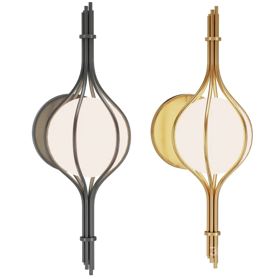 Modern Vintage Brass Wall Lamp Image 1