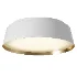 Langston Medium Flush Mount 14 Matte White with Brushed Brass - Thumbnail 2