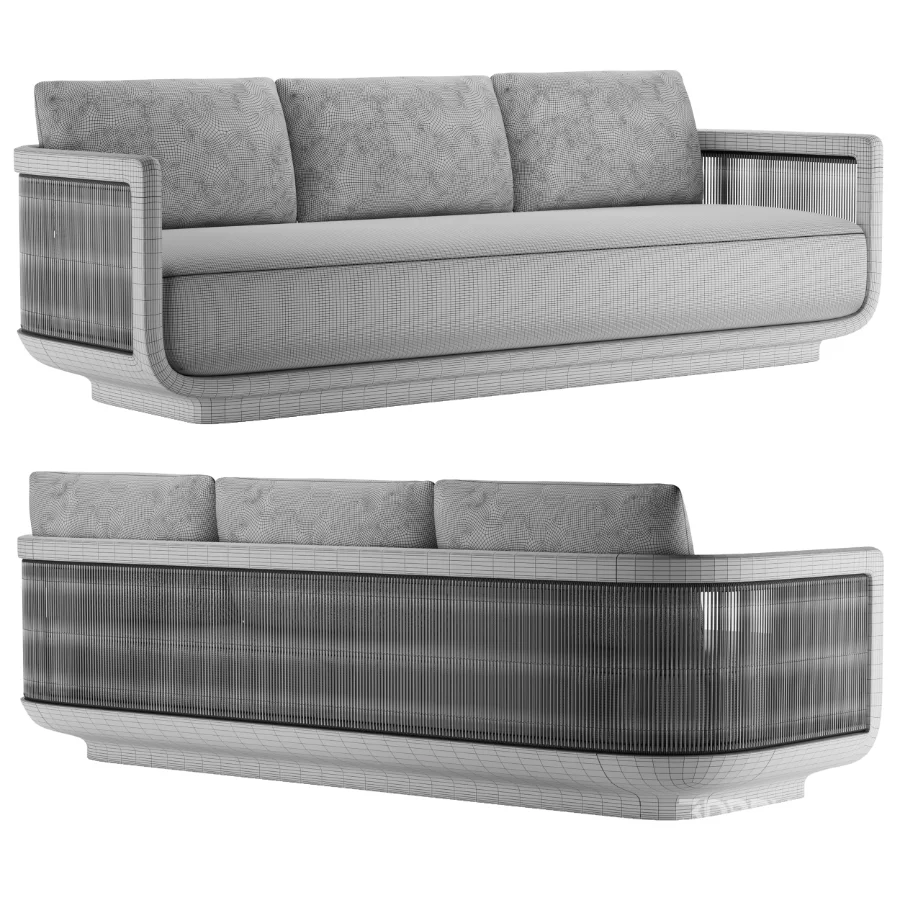 RH Brera Teak Sofa Image 5