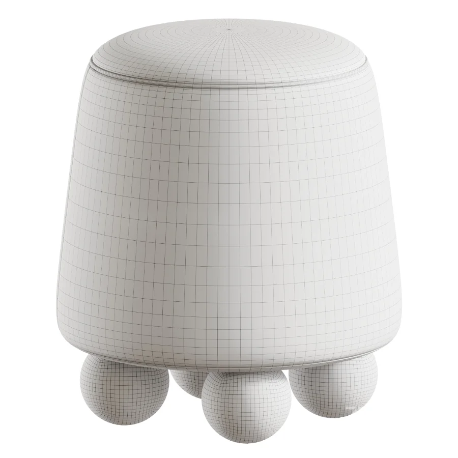 Wakonda Pouf with Yellow Round Legs Image 6