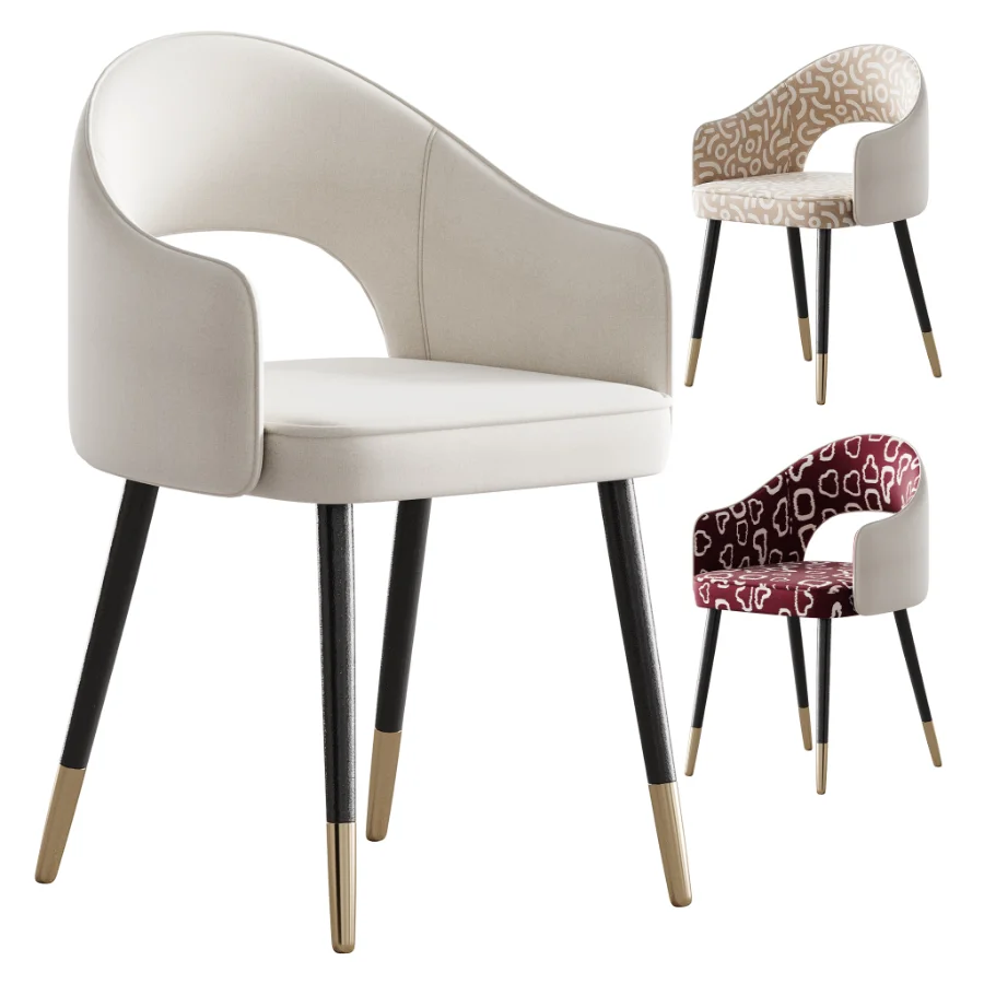 Contemporary Low Back Padded Armless Chair Image 1